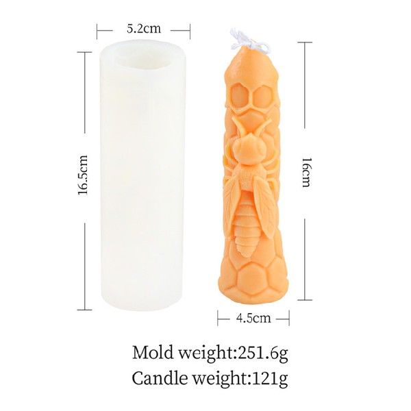 Honeycomb and Hive Silicone Candle Mold Options
