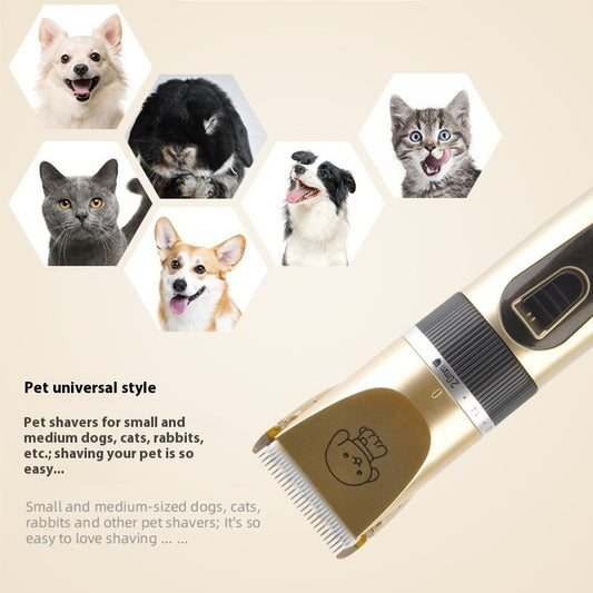 Gold-Tone Pet Hair Clipper and Grooming Set