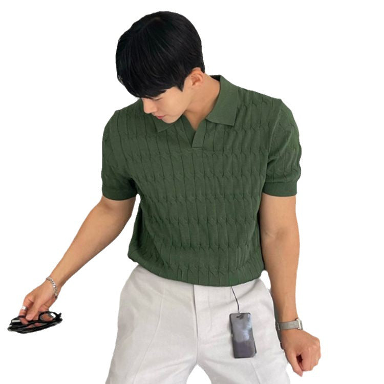 Men's Short-Sleeve Zip Polo Shirt
