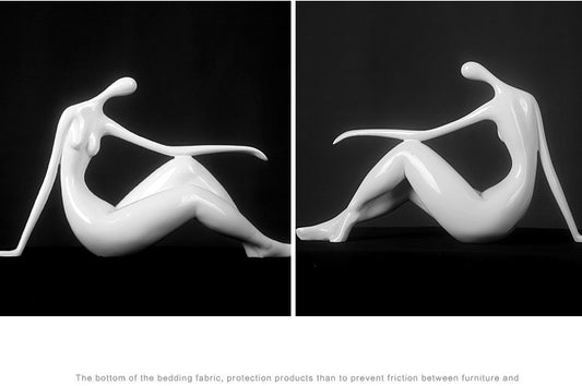 White Abstract Seated Figure