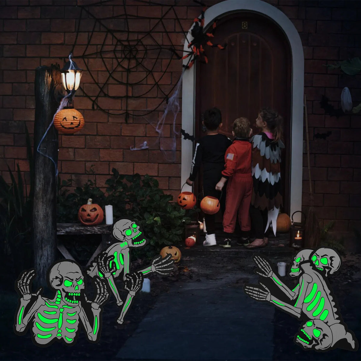 Halloween Skeleton Yard Signs, 6-Piece Set