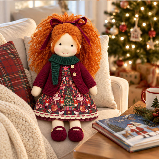 Diana - Handmade Christmas Cloth Doll with Gift Box