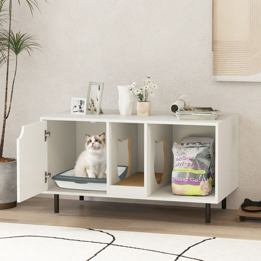 40-Inch Litter Box Enclosure with Two Compartments - View 2