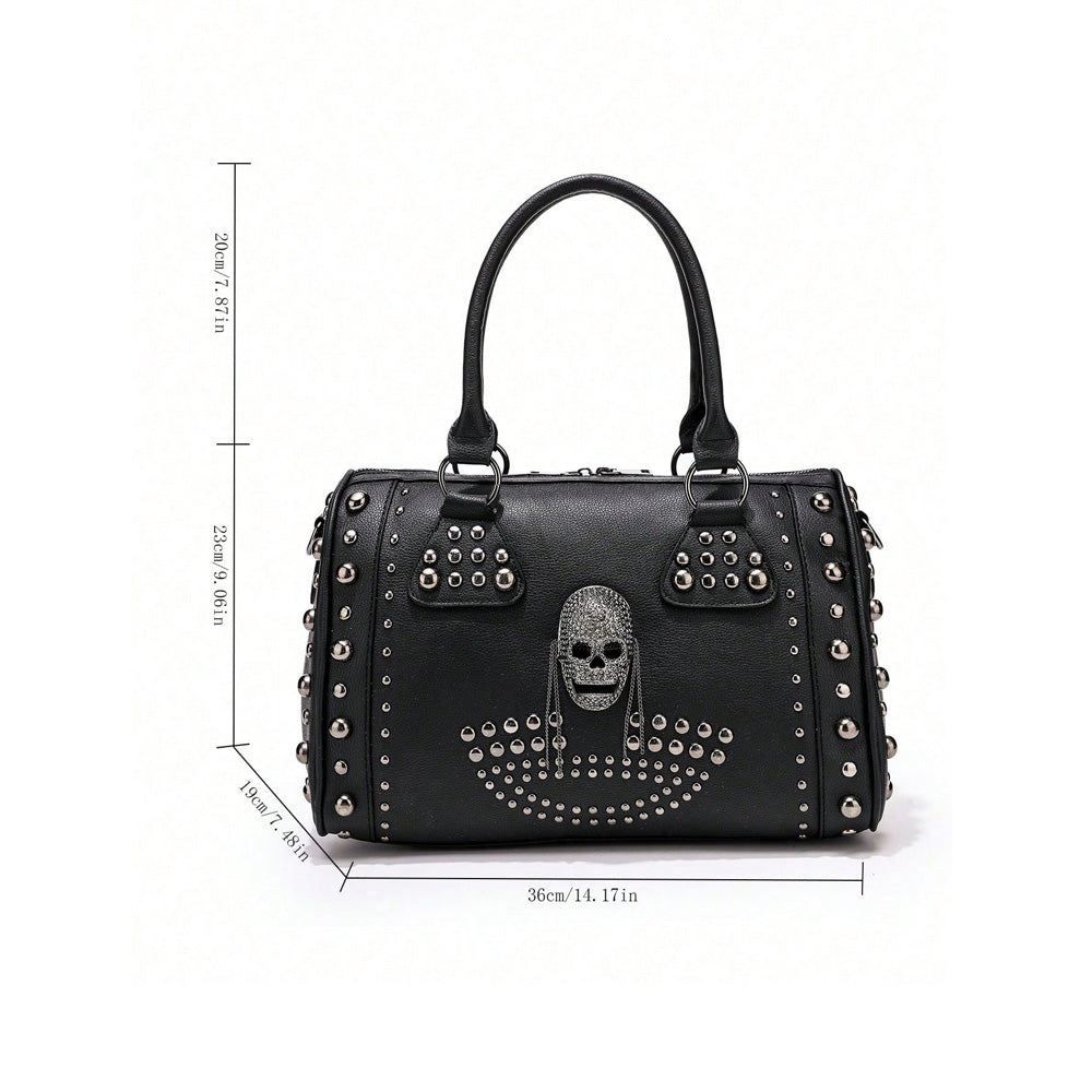 Gothic Skull Studded Handbag