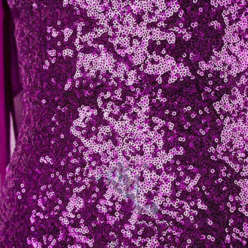 One-Shoulder Sequin Fishtail Evening Dress