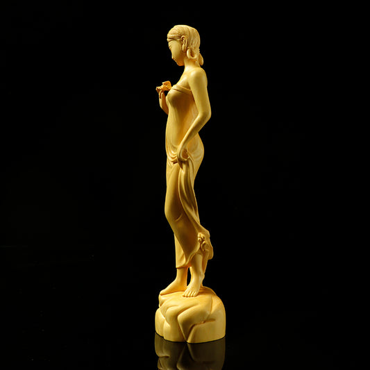 Standing Woman Wood Figurine