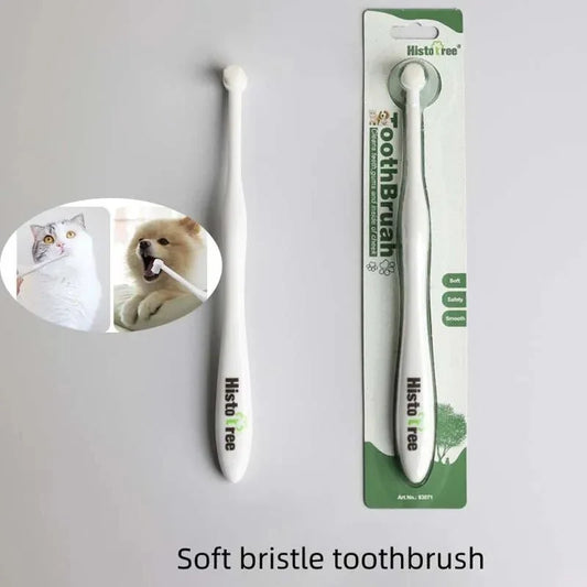 Round-Head Pet Toothbrush with Slim Handle - View 2