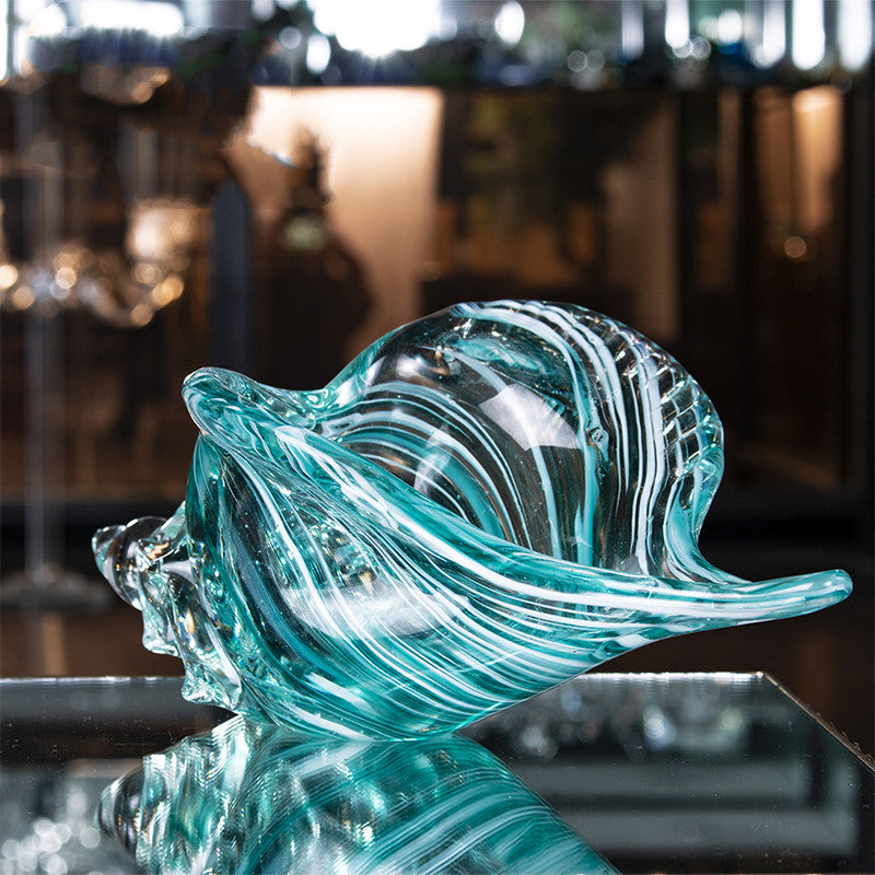 Swirled Glass Conch Ornament