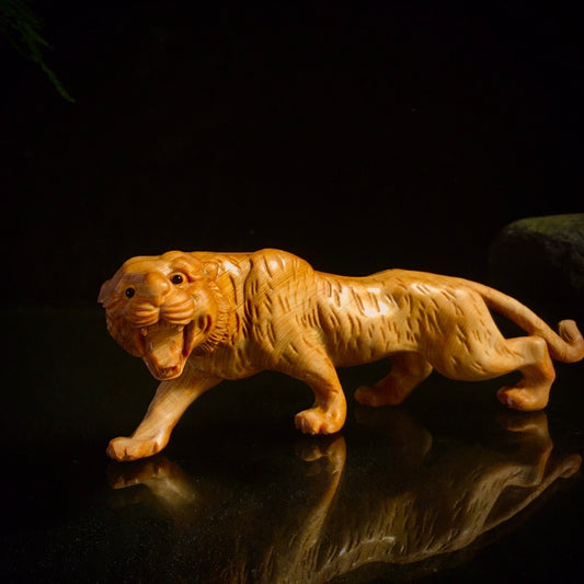 Walking Tiger Wood Figurine