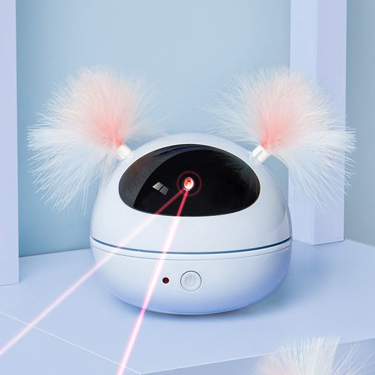 Interactive Cat Toy with Feather Teasers and Laser - View 2