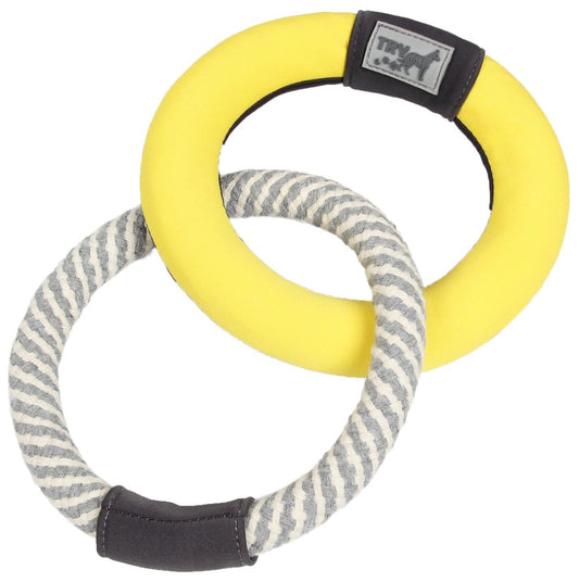 Double Ring Dog Toy with Jute Rope - View 2