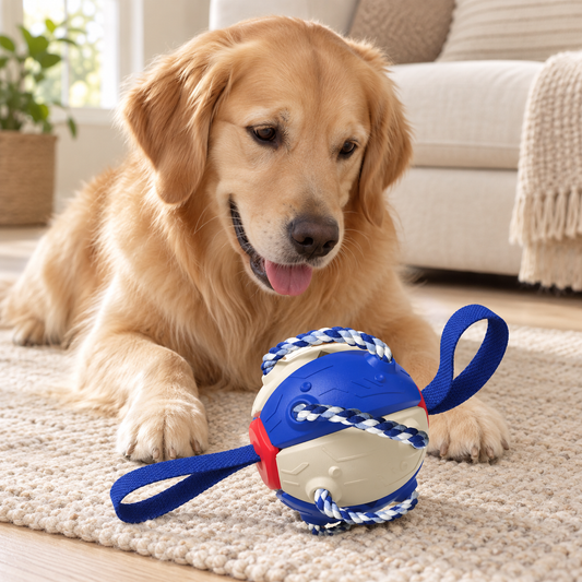 Rope-Loop Dog Fetch Ball - product view 2