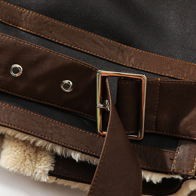 Men's Fleece-Lined Aviator-Style Jacket