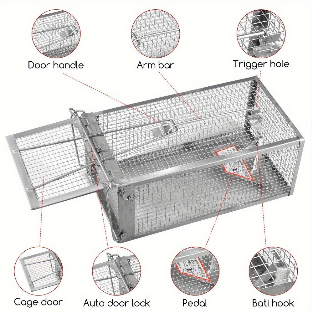 Set of Two Durable Mouse Traps - Heavy-Duty Reusable Traps with Quick Release Mechanism for Both Indoor And Outdoor