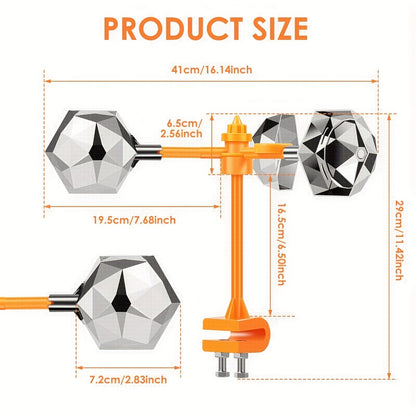 Bird Repeller, 360° Bird Repeller, Wind-Powered Bird Repeller, Rotating Bird Repeller, Bird Repeller for Garden Railings And