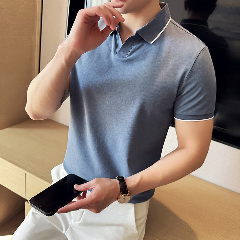 Men's Contrast-Trim Short-Sleeve Polo Shirt
