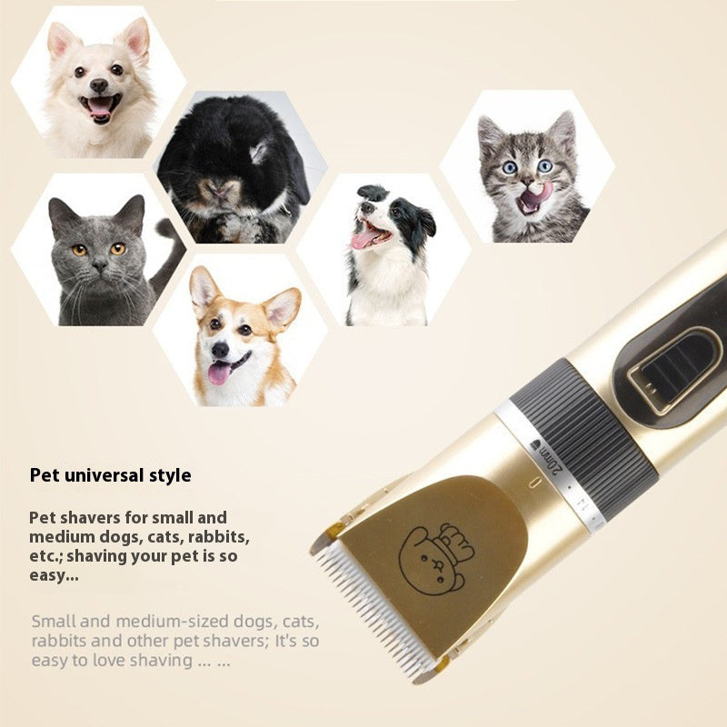 Gold-Tone Pet Hair Clipper and Grooming Set