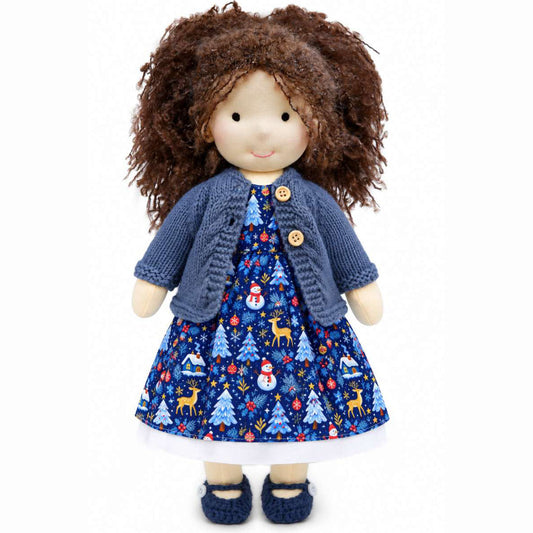 Louise - Handmade Christmas Cloth Doll with Gift Box