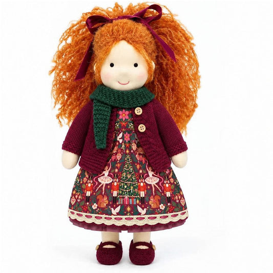 Diana - Handmade Christmas Cloth Doll with Gift Box