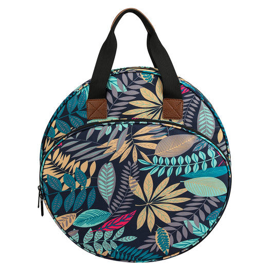 Round Embroidery Project Bag with Two Compartments