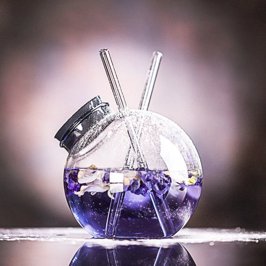 Round Glass Cocktail Cups - Set of Two
