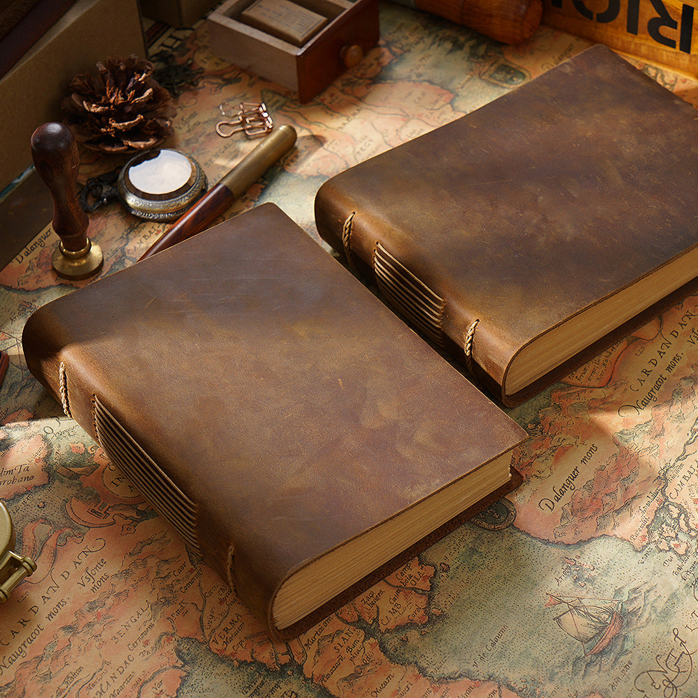 Brown Leather Open-Spine Sketchbook