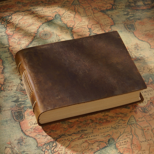Brown Leather Open-Spine Sketchbook