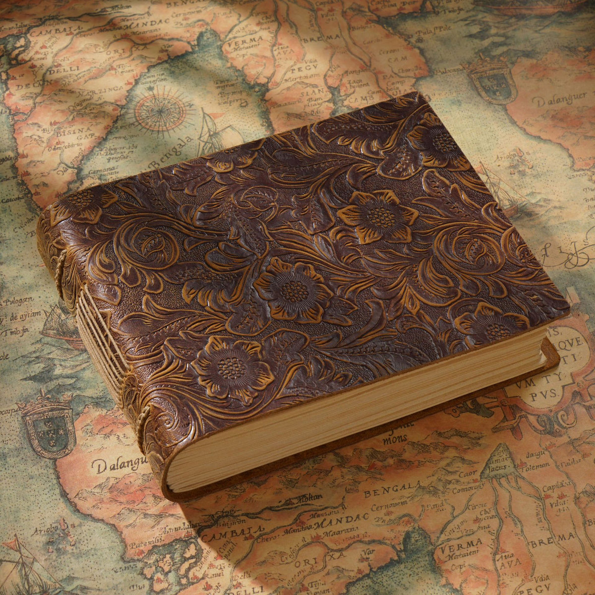 Brown Leather Open-Spine Sketchbook