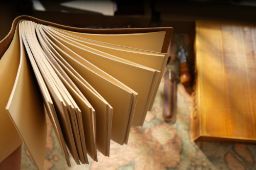 Brown Leather Open-Spine Sketchbook