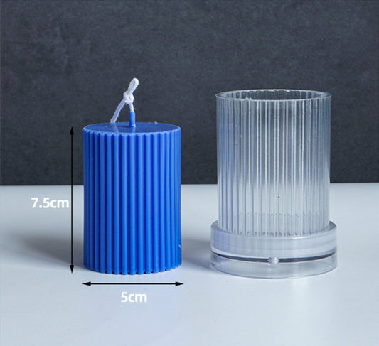 Fluted and Classical Column Candle Molds. Finished candle examples may be shown; wax, wicks and candles are not included.