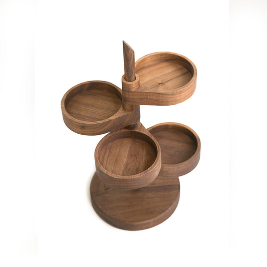 Wooden Petal Jewelry Stand