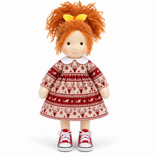 Ada - Handmade Christmas Cloth Doll with Gift Box
