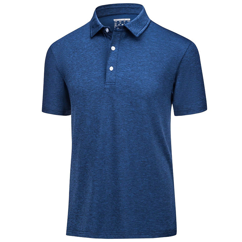 Men's Heathered Short-Sleeve Polo Shirt