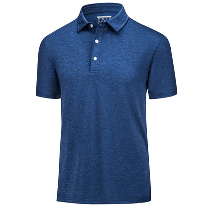 Men's Heathered Short-Sleeve Polo Shirt