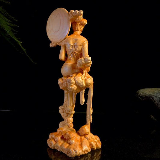 Carved Wood Lady Figurine