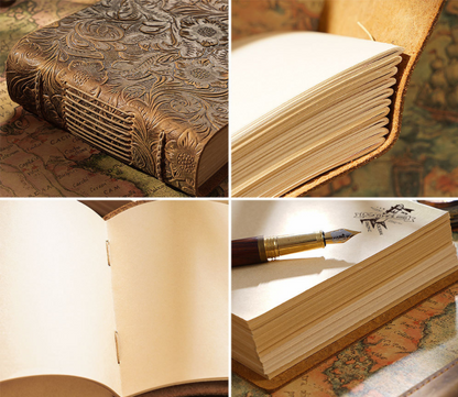 Brown Leather Open-Spine Sketchbook