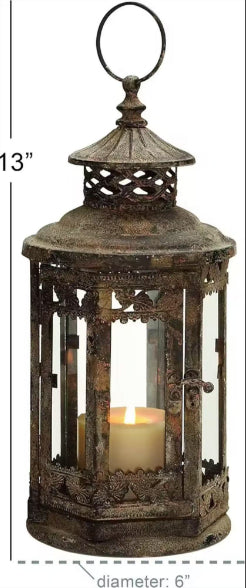 Vintage Iron Lantern Holder