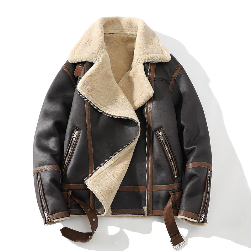 Men's Fleece-Lined Aviator-Style Jacket