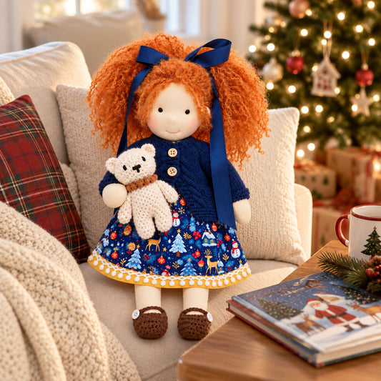Hanne - Handmade Christmas Cloth Doll with Gift Box