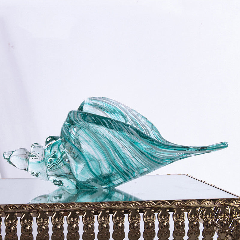Swirled Glass Conch Ornament