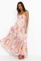 Orange Open-Back Flowy Maxi Dress - Orange - view 2