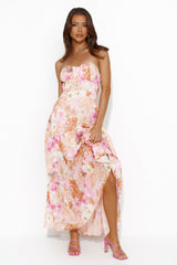 Orange floral maxi dress - image 4