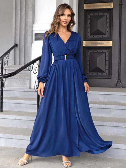 V-Neck Chiffon Evening Dress