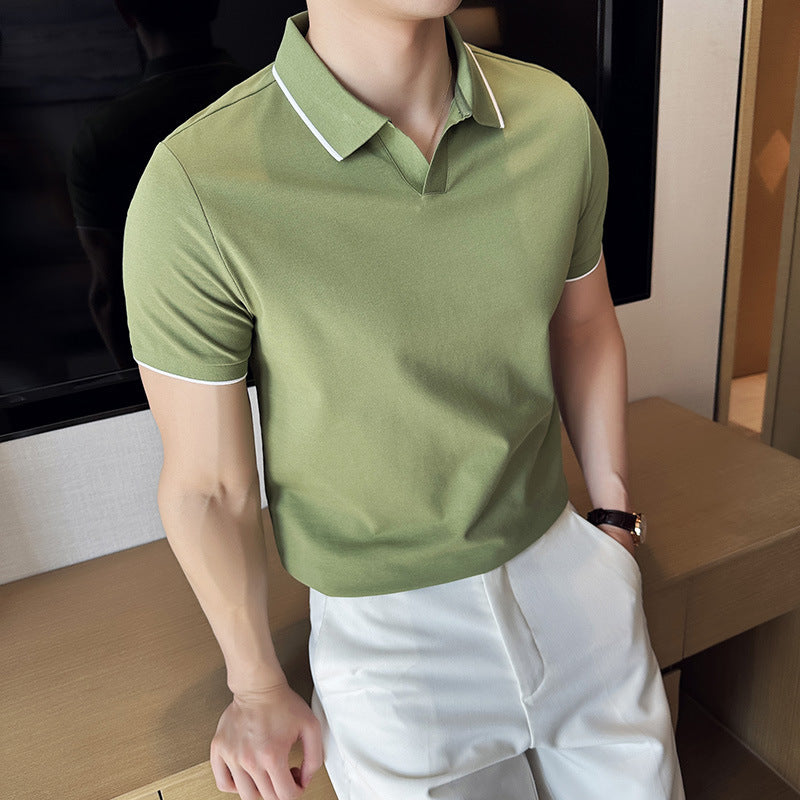 Men's Contrast-Trim Short-Sleeve Polo Shirt