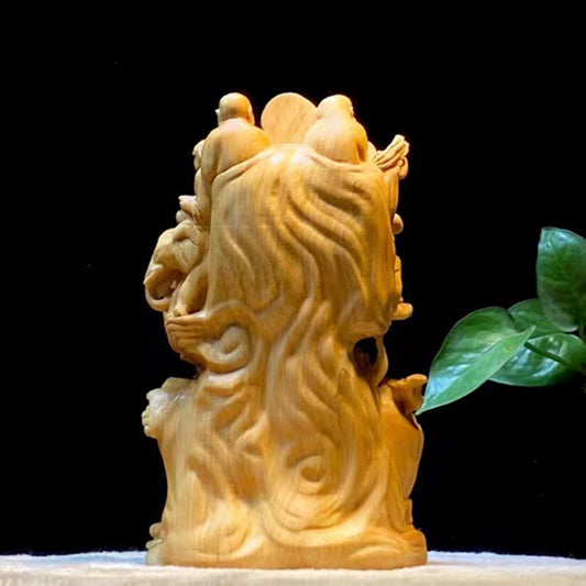 Arhat Group Wood Sculpture