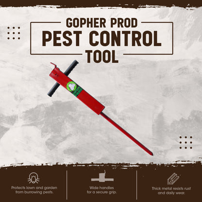 Rugged Ranch MGP1 Home Professional Powder Coated Metal Prod Poison Pest Mole Control and Gopher Bait Tool with Solid