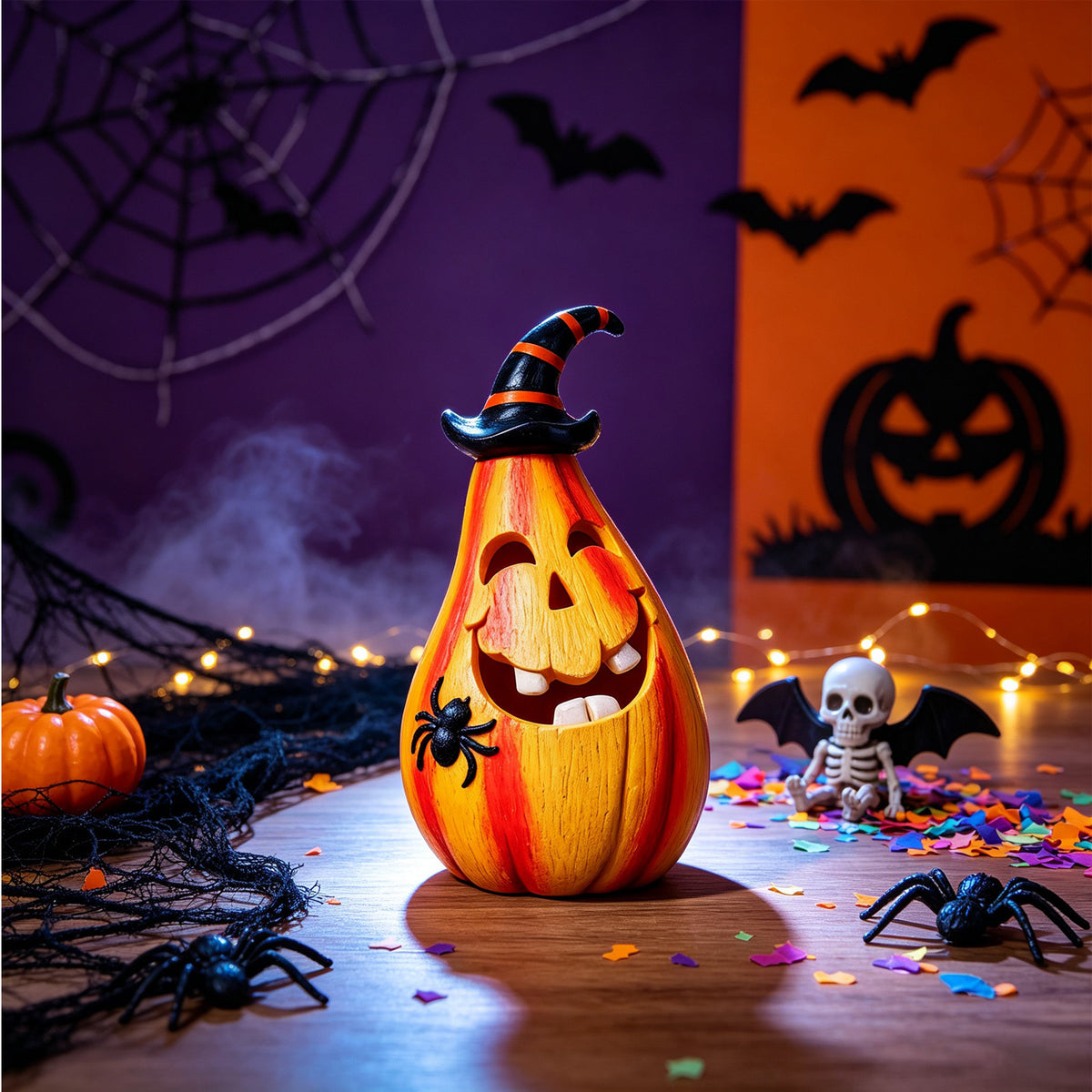 Halloween Witch Hat Pumpkin Lantern