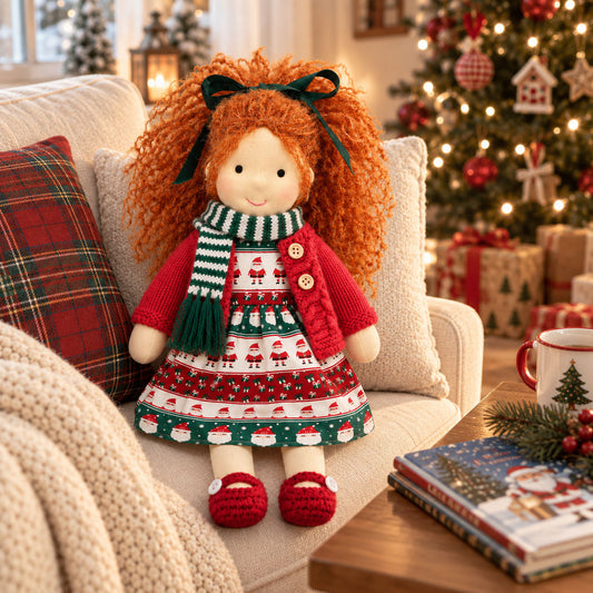 Diana - Handmade Christmas Cloth Doll with Gift Box