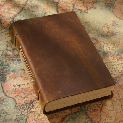Brown Leather Open-Spine Sketchbook