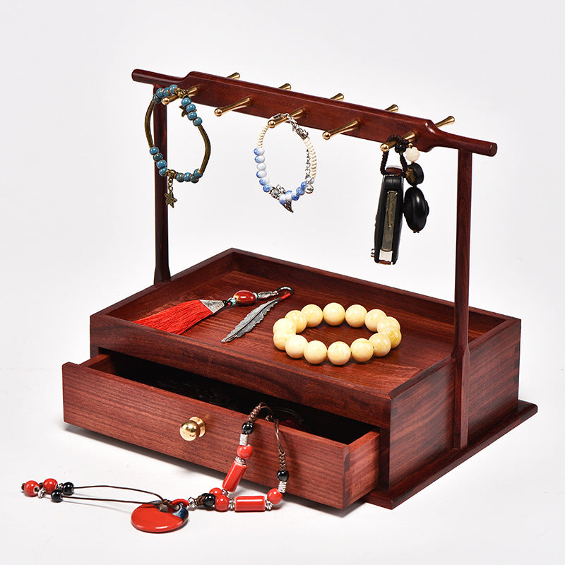 Wooden Jewelry Display Stand with Drawer